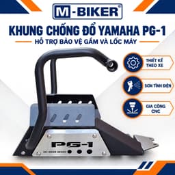 Khung Chống Đổ Yamaha PG-1 M-Biker, Khung Bảo Vệ Gầm Và Lốc Máy, Sơn Tĩnh Điện 1