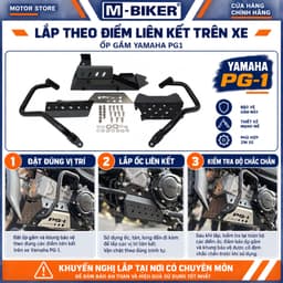 Khung Chống Đổ Yamaha PG-1 M-Biker, Khung Bảo Vệ Gầm Và Lốc Máy, Sơn Tĩnh Điện 4
