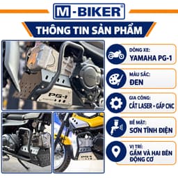 Khung Chống Đổ Yamaha PG-1 M-Biker, Khung Bảo Vệ Gầm Và Lốc Máy, Sơn Tĩnh Điện 3