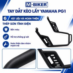 [M-Biker] Tay Dắt Kéo Lầy Yamaha PG1, Tay Kéo Đầu Xe PG1 Thép Uốn CNC Sơn Tĩnh Điện, Lắp Chuẩn Zin 6