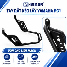 [M-Biker] Tay Dắt Kéo Lầy Yamaha PG1, Tay Kéo Đầu Xe PG1 Thép Uốn CNC Sơn Tĩnh Điện, Lắp Chuẩn Zin 5