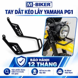 [M-Biker] Tay Dắt Kéo Lầy Yamaha PG1, Tay Kéo Đầu Xe PG1 Thép Uốn CNC Sơn Tĩnh Điện, Lắp Chuẩn Zin 9