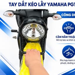 [M-Biker] Tay Dắt Kéo Lầy Yamaha PG1, Tay Kéo Đầu Xe PG1 Thép Uốn CNC Sơn Tĩnh Điện, Lắp Chuẩn Zin 3