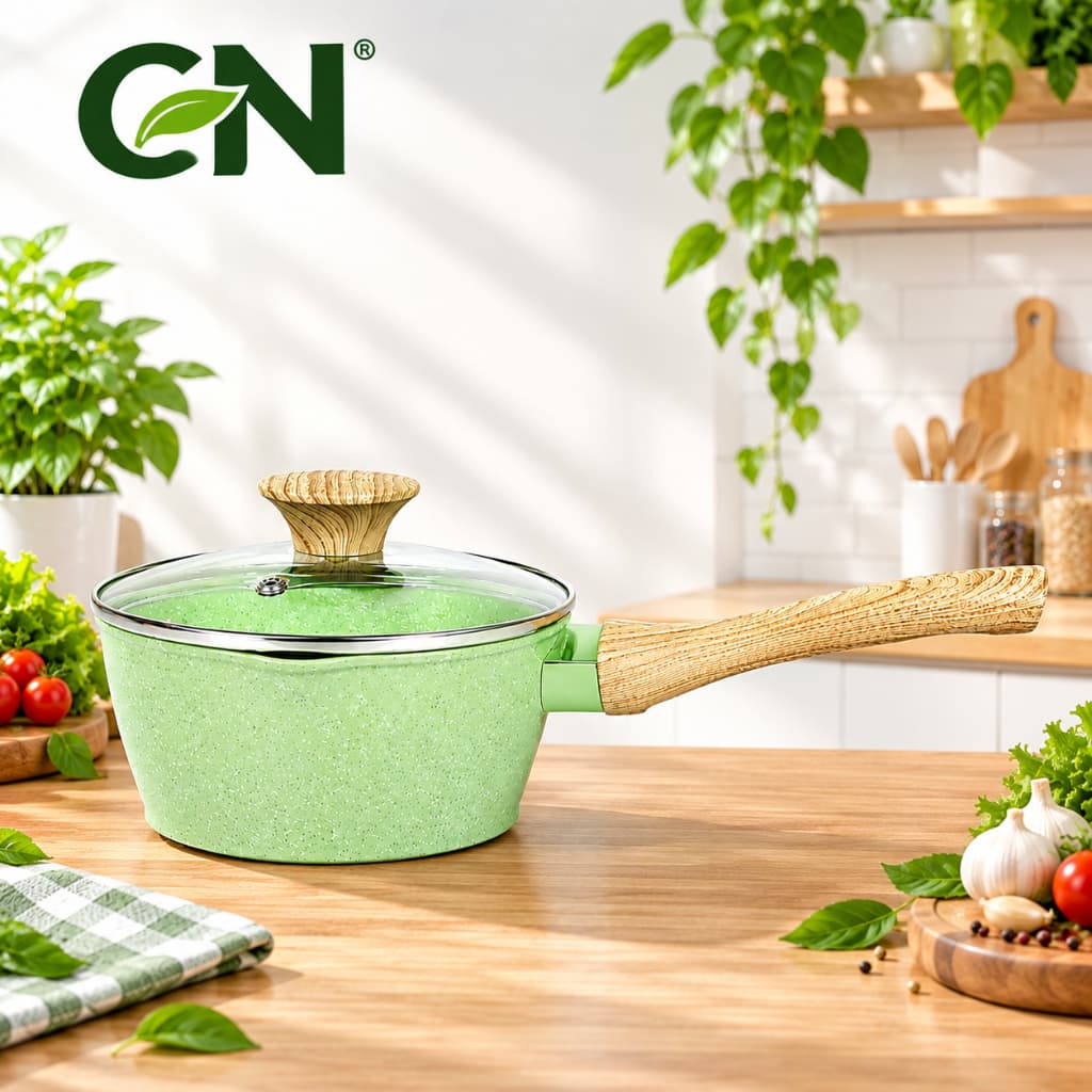 Quánh Nấu Bột Grencook 16cm-Quán Nấu Cháo Cho Bé