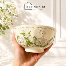 Bộ Bát Đĩa Gốm Sứ Hoa Dành Dành CƠ BẢN Dùng Cho Gia Đình, Quà Tặng Tân Gia Ý Nghĩa Lịch Sự 7
