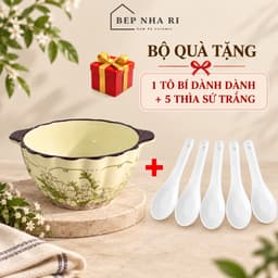 Bộ Bát Đĩa Gốm Sứ Hoa Dành Dành CƠ BẢN Dùng Cho Gia Đình, Quà Tặng Tân Gia Ý Nghĩa Lịch Sự 2