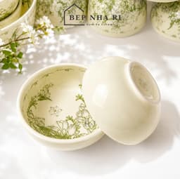 Bộ Bát Đĩa Gốm Sứ Hoa Dành Dành CƠ BẢN Dùng Cho Gia Đình, Quà Tặng Tân Gia Ý Nghĩa Lịch Sự 6