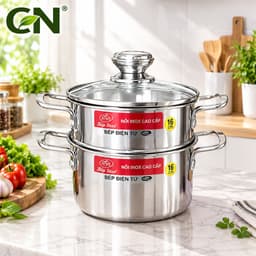 Nồi Hấp Inox 401 Sky-Nồi Hấp Bánh Đồ Ăn SKYSTAR 1