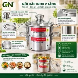 Nồi Hấp Inox 401 Sky-Nồi Hấp Bánh Đồ Ăn SKYSTAR 2