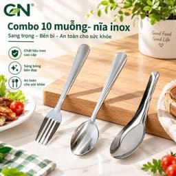 bộ 10 muỗng- nĩa inox không han rỉ 1