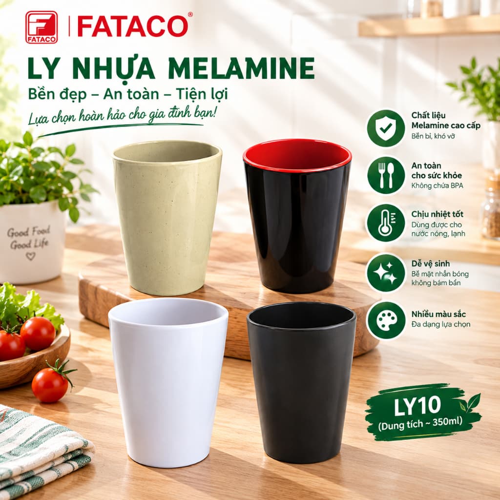 Ly Nhựa Uống Nước-Ly Nhựa Uống Trà CAFE-Ly Nhựa MELAMINE FATACO