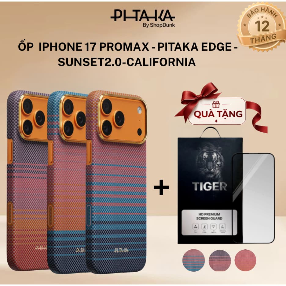 [ Bộ sưu tập mới - iPhone 17 ProMax] Ốp lưng PITAKA Utra - Slim Chính hãng - Siêu mỏng nhẹ - Cao cấp - Bền bỉ