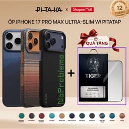 [iPhone 17 Pro Max] Ốp iPhone Pitaka Ultra-Slim with PitaTap mỏng nhẹ tích hợp điều chỉnh camera 1