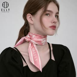 [Tặng hộp 20.10] Khăn lụa ELLY ES3 khăn lụa nữ đa năng phụ kiện thời trang cao cấp họa tiết thanh lịch 7