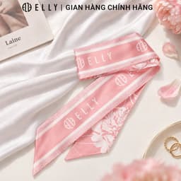 [Tặng hộp 20.10] Khăn lụa ELLY ES3 khăn lụa nữ đa năng phụ kiện thời trang cao cấp họa tiết thanh lịch 8