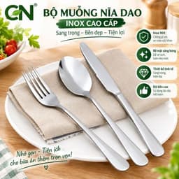 ( 10c ) muỗng nĩa inox cán dài không han dỉ 1