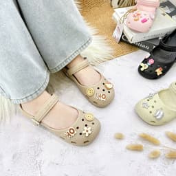 Giày Ballet Nữ REDLEO Mochi DRL98 Quai Ngang Đính Charm, EVA Nhẹ Êm Chống Trượt 5