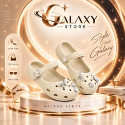 Giày Ballet Nữ REDLEO Mochi DRL98 Quai Ngang Đính Charm, EVA Nhẹ Êm Chống Trượt 1