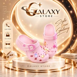 Dép Sục Nữ Quai Khóa Đính Charm, Đế EVA Êm Nhẹ Chống Trượt 1