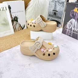 Dép Sục Nữ Quai Khóa Đính Charm, Đế EVA Êm Nhẹ Chống Trượt 4