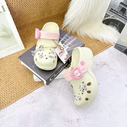 Dép Sục Nữ Quai Khóa Đính Charm, Đế EVA Êm Nhẹ Chống Trượt 5