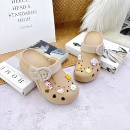 Dép Sục Nữ Quai Khóa Đính Charm, Đế EVA Êm Nhẹ Chống Trượt 7