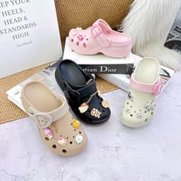 Dép Sục Nữ Quai Khóa Đính Charm, Đế EVA Êm Nhẹ Chống Trượt 9