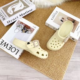 Dép Sục Nữ Có Hậu Quai Khóa Bản Lớn, Sục Đục Lỗ Êm Nhẹ Chống Trượt 3