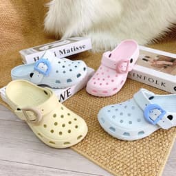 Dép Sục Nữ Có Hậu Quai Khóa Bản Lớn, Sục Đục Lỗ Êm Nhẹ Chống Trượt 7