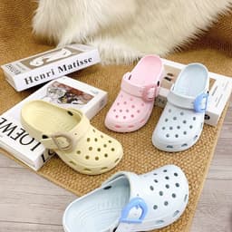 Dép Sục Nữ Có Hậu Quai Khóa Bản Lớn, Sục Đục Lỗ Êm Nhẹ Chống Trượt 8