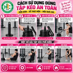 Trục Cắm Tạ, Trục Đỡ Tạ, Để Tạ, Ống Đựng Tạ Kết Hợp Hệ Thống Cáp Ròng Rọc Tập Gym TLV047-048-049 6
