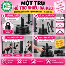 Trục Cắm Tạ, Trục Đỡ Tạ, Để Tạ, Ống Đựng Tạ Kết Hợp Hệ Thống Cáp Ròng Rọc Tập Gym TLV047-048-049 3