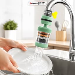 Combo 5 Đầu Vòi Lọc Nước 6 Lớp  Xoay 360° Linh Hoạt, Lọc Sạch Cặn Bẩn Tạp Chất kdn1511 7