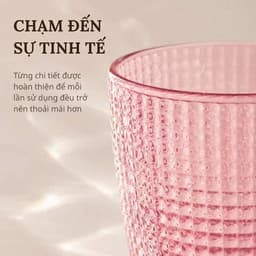 Bộ 6 Ly Thủy Tinh Vân Lưới Cao Cấp 340ML, Cốc Uống Nước Sang Trọng Nhiều Màu, Dùng Gia Đình Văn Phòng Quà Tặng 2