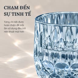[ GOCHY ] Bộ 6 Ly Thủy Tinh GOCHY HOME 300ml Vân Ong Dập Nổi 3D, Cốc Uống Nước Soda-Lime Không Chì, Dày Dặn Sang Trọng- Mix Màu 6