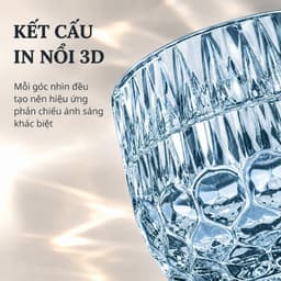 [ GOCHY ] Bộ 6 Ly Thủy Tinh GOCHY HOME 300ml Vân Ong Dập Nổi 3D, Cốc Uống Nước Soda-Lime Không Chì, Dày Dặn Sang Trọng- Mix Màu 8
