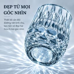 [ GOCHY ] Bộ 6 Ly Thủy Tinh GOCHY HOME 300ml Vân Ong Dập Nổi 3D, Cốc Uống Nước Soda-Lime Không Chì, Dày Dặn Sang Trọng- Mix Màu 9