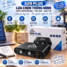 Box Stereo S29 Plus 24Bit/92kHz – Bộ Chuyển Đổi Âm Thanh Livestream, Thu Âm, 2 Cổng Tai Nghe, Line In/Out 7