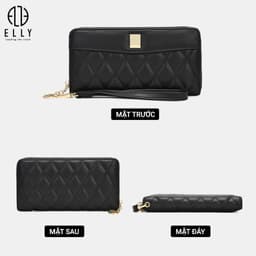 [Tặng hộp 20.10] Ví nữ ELLY EVH68 da tổng hợp cao cấp ví cầm tay dài thời trang chính hãng 4