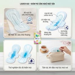 Băng Vệ Sinh Ban Đêm Laurier Có Cánh 30cm 18 Miếng – An Toàn Trọn Đêm, Chống Tràn Hiệu Quả, Nội Địa Nhật Bản 4