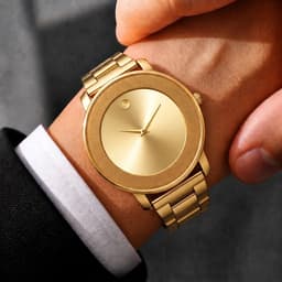 Đồng Hồ Nam Mặt Tối Giản Dây Thép Không Gỉ Máy Quartz Sang Trọng Thanh Lịch 3 màu Đen, Vàng, Bạc - DH305 2