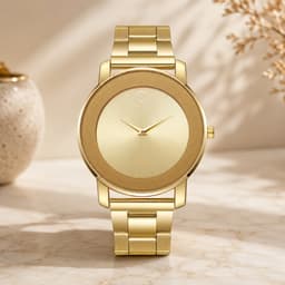 Đồng Hồ Nam Mặt Tối Giản Dây Thép Không Gỉ Máy Quartz Sang Trọng Thanh Lịch 3 màu Đen, Vàng, Bạc - DH305 4