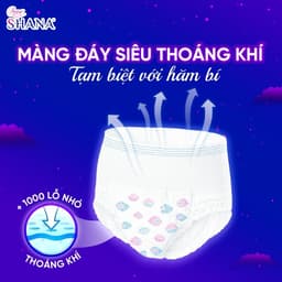 Băng Vệ Sinh Quần Ban Đêm  Shana Herbal Cool 2 Miếng - Chống Tràn 360°, Mát Lạnh Thảo Dược, An Tâm Trọn Giấc Ngủ 3