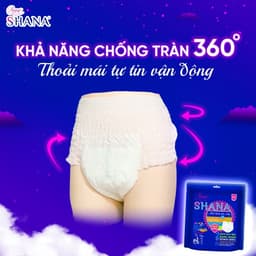Băng Vệ Sinh Quần Ban Đêm  Shana Herbal Cool 2 Miếng - Chống Tràn 360°, Mát Lạnh Thảo Dược, An Tâm Trọn Giấc Ngủ 6