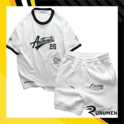 Set Đồ Bộ Nam Oriole - Quần Short Nam Chicago + Áo Thun Nam Cổ Tròn Phối Viền In Chữ (Size 50-95kg) 2