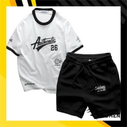 Set Đồ Bộ Nam Oriole - Quần Short Nam Chicago + Áo Thun Nam Cổ Tròn Phối Viền In Chữ (Size 50-95kg) 5