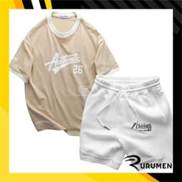 Set Đồ Bộ Nam Oriole - Quần Short Nam Chicago + Áo Thun Nam Cổ Tròn Phối Viền In Chữ (Size 50-95kg) 3