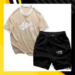 Set Đồ Bộ Nam Oriole - Quần Short Nam Chicago + Áo Thun Nam Cổ Tròn Phối Viền In Chữ (Size 50-95kg) 6