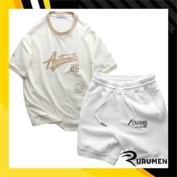 Set Đồ Bộ Nam Oriole - Quần Short Nam Chicago + Áo Thun Nam Cổ Tròn Phối Viền In Chữ (Size 50-95kg) 4