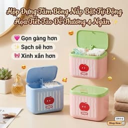 Hộp Đựng Tăm Bông Quả Táo Cute – Nắp Bật Tự Động Nhấn Nhè NhẹHộp Đựng Tăm Bông Trái Táo Pastel – Thiết Kế Nắp Bật 9